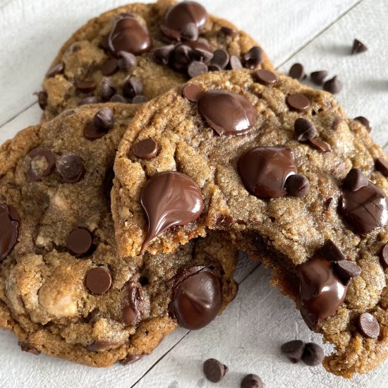 Chewy Triple Chip Rye Cookies