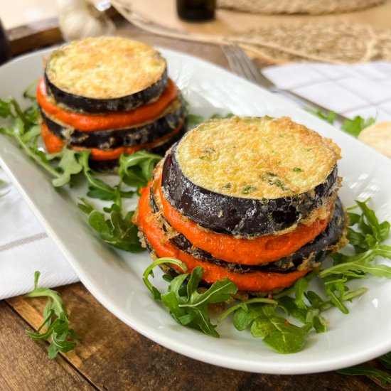 Fried Eggplant with Romesco