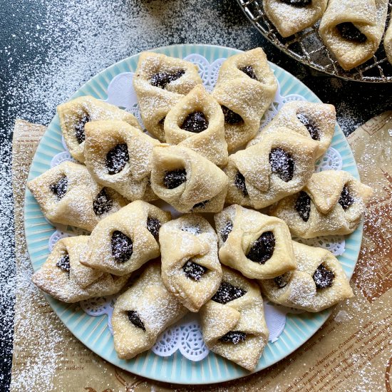 Polish Kiffles with Plum Filling