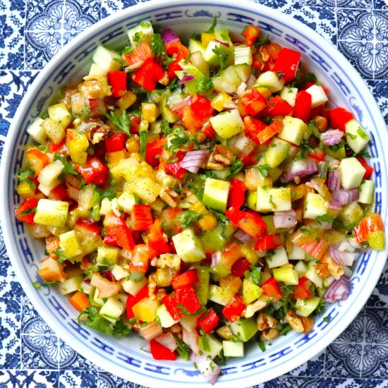 Rainbow Chard Stem Salad