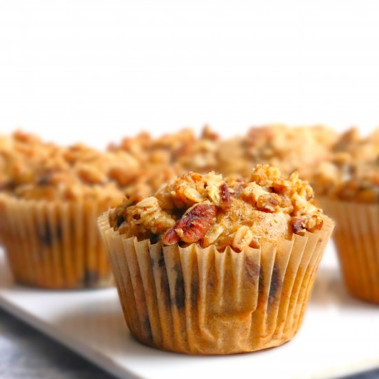 Banana Carob Chip Muffins