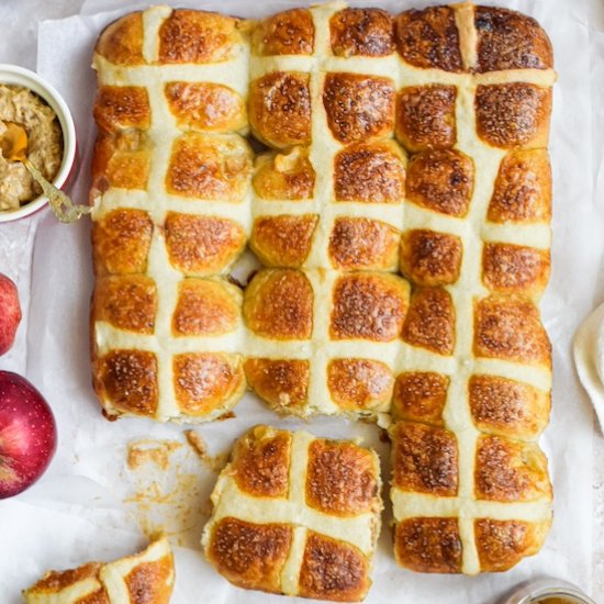 Apple Pie Hot Cross Buns