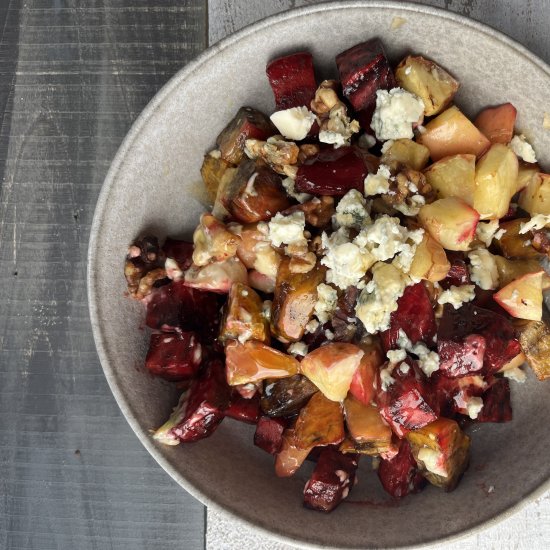 Air Fryer Beets with Blue Cheese