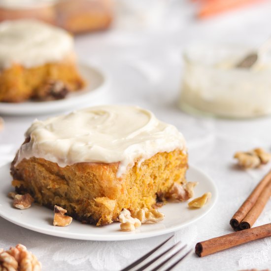 Carrot Cake Cinnamon Rolls