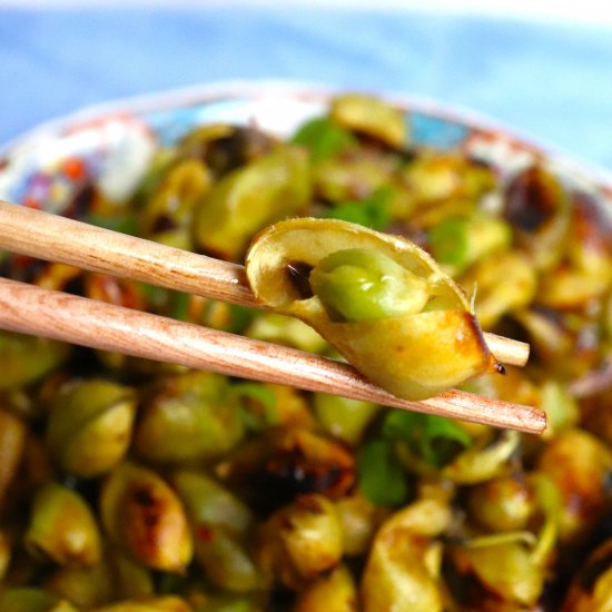 Miso-Glazed Green Garbanzos