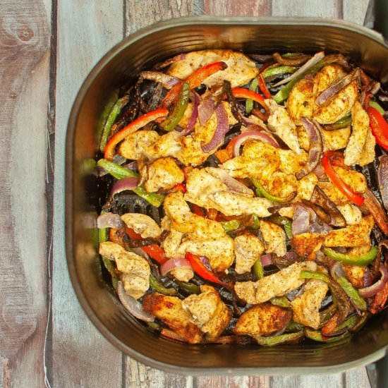 Air fryer chicken fajitas