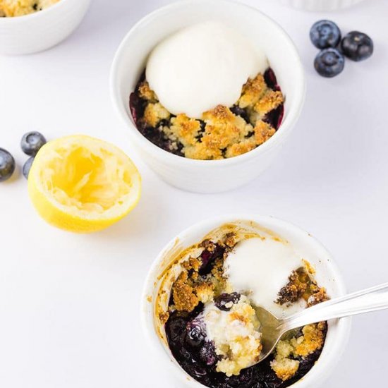 Buttery Keto Blueberry Cobbler