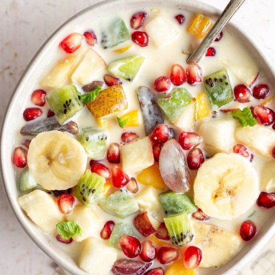 Fruit Salad with Condensed Milk