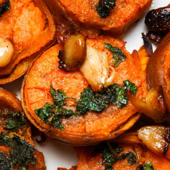 SMASHED SWEET POTATOES