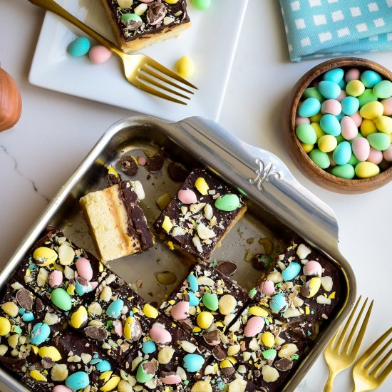 Mini Egg Millionaire’s Shortbread