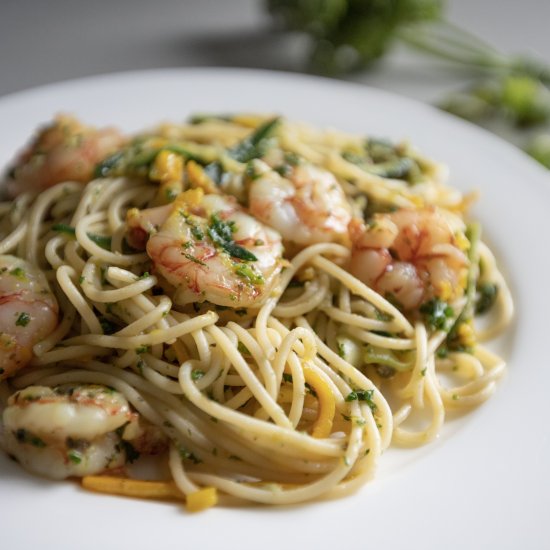 Zucchini and squash pasta