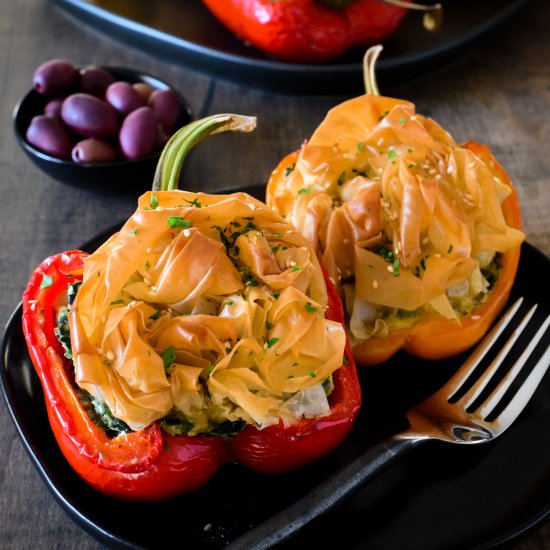 Spanakopita Stuffed Peppers