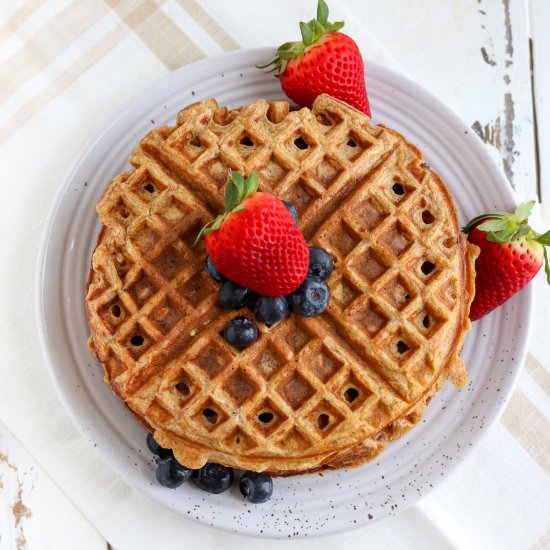 Whole Wheat Flax Waffles