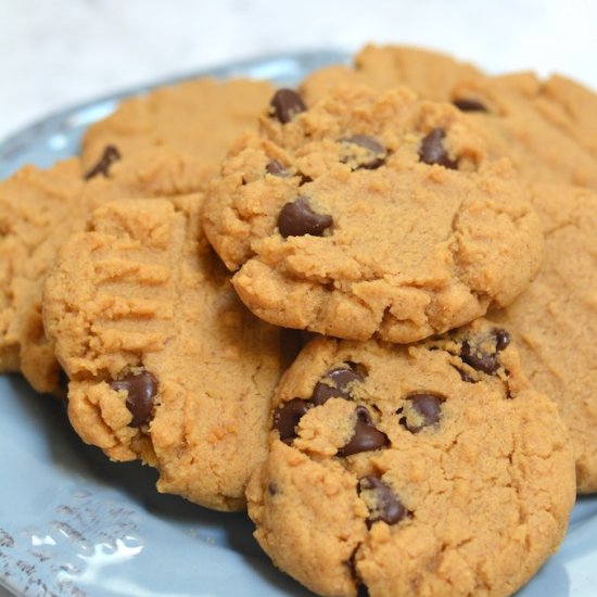 Chewy Chocolate Chip PB Cookies