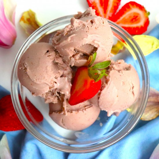 Strawberry Magnolia Ice Cream