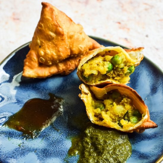 Homemade samosa (Indian style)