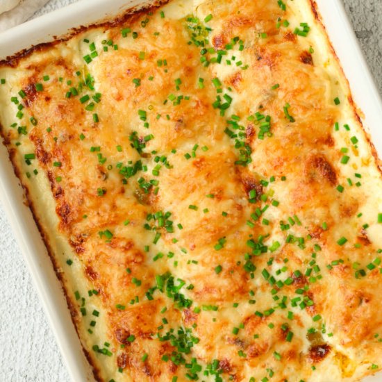 Roasted Garlic Potatoes au Gratin