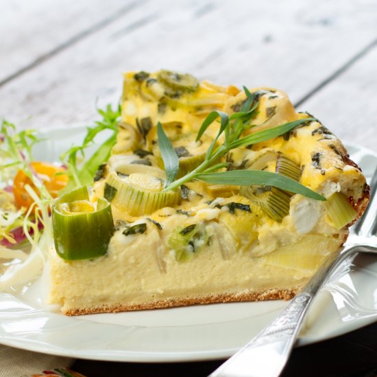 savory greek leek pie