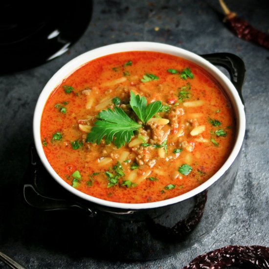 Creamy red pepper soup