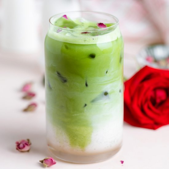 Rose Matcha Latte