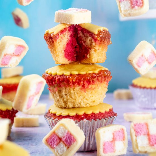 Battenberg Cupcakes