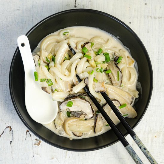 Coconut Mushroom Udon Noodles