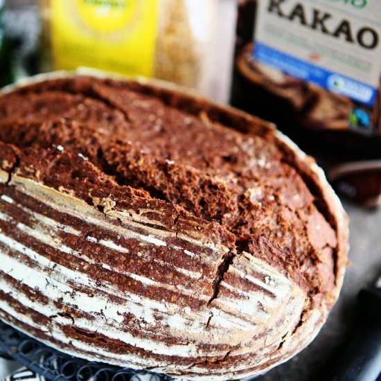 Chocolate Sourdough Beer Bread