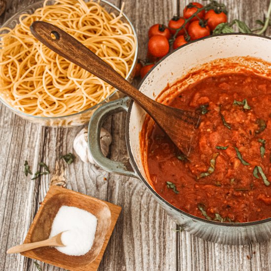 Homemade Vegan Spaghetti Sauce