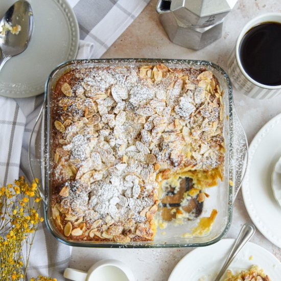 Almond Croissant Pudding