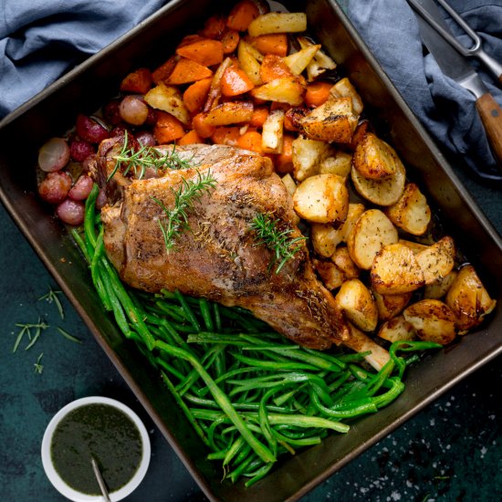 One Pan Roast Leg Of Lamb