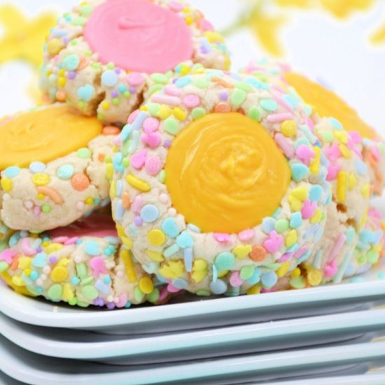 Spring and Easter Thumbprint Cookie