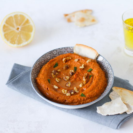 Roasted Pepper Walnut Dip