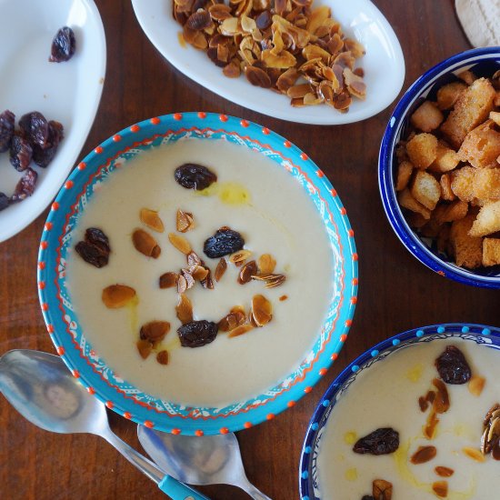 Hot and Savory Almond Soup