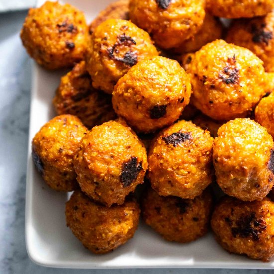 Gochujang Baked Chicken Meatballs