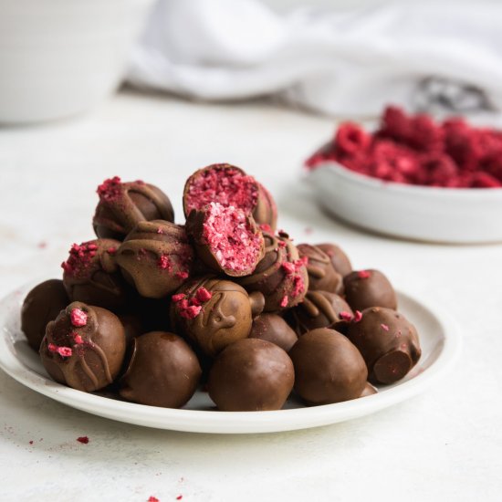 Vegan Raspberry Truffles