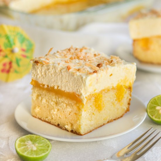 Coconut Lime Poke Cake