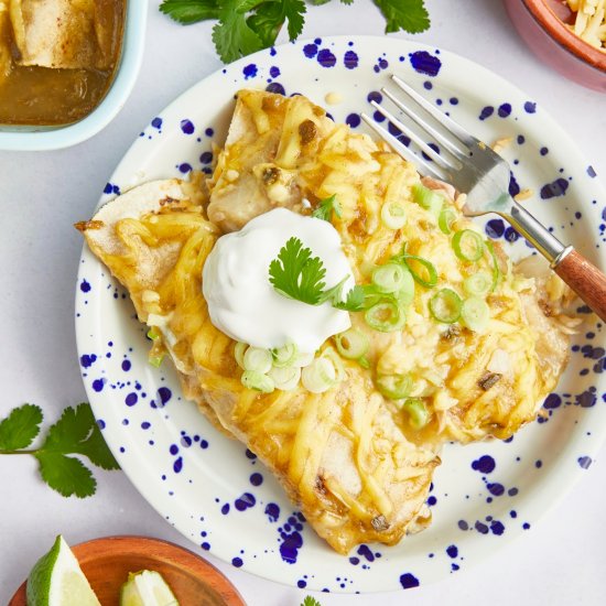 Cheesy Hatch Chile Enchiladas