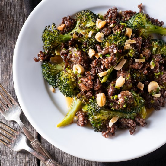 Low Carb Ground Beef and Broccoli