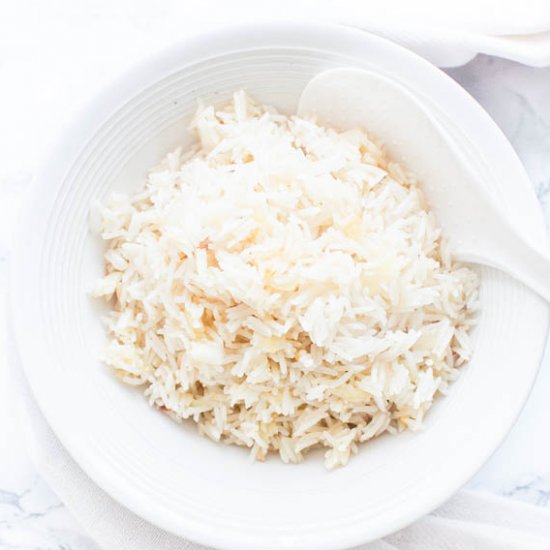 Air Fryer Garlic Rice