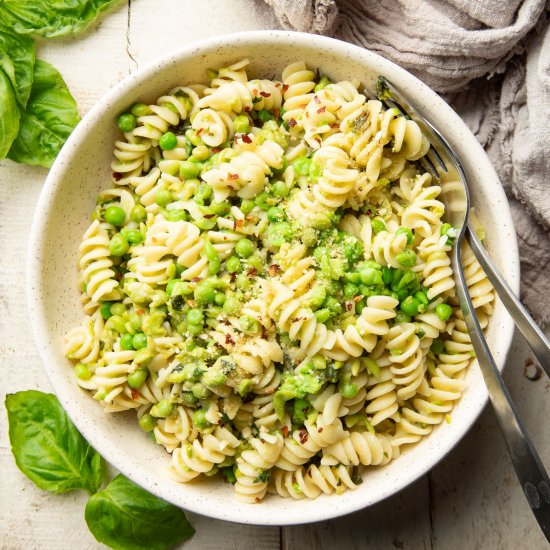 Pasta with Peas & Basil