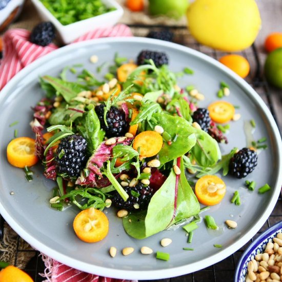 Kumquat Blackberry Salad