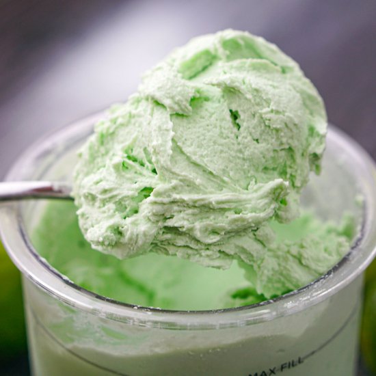 Keto Coconut Lime Protein Ice Cream