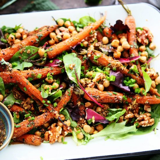 Carrot and Chickpea Salad with Hone