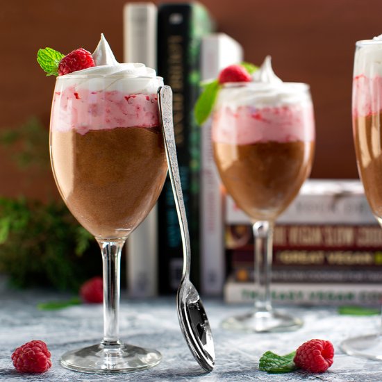 Vegan Chocolate & Raspberry Mousse