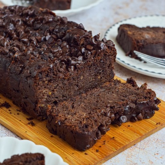 Healthy chocolate banana bread