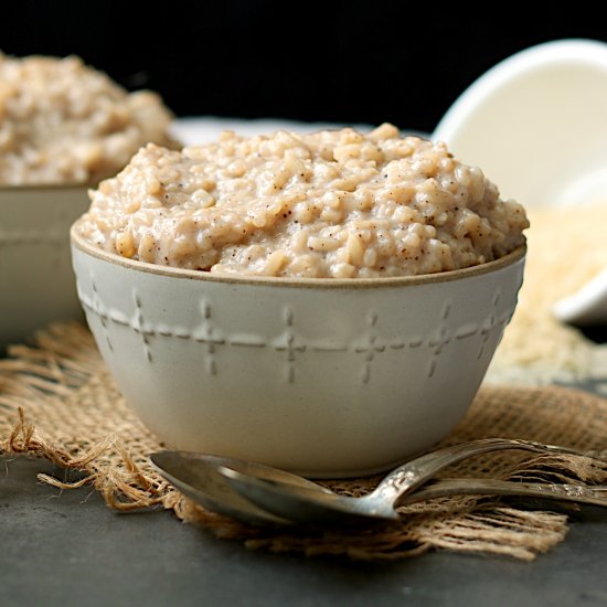 London Fog Rice Pudding