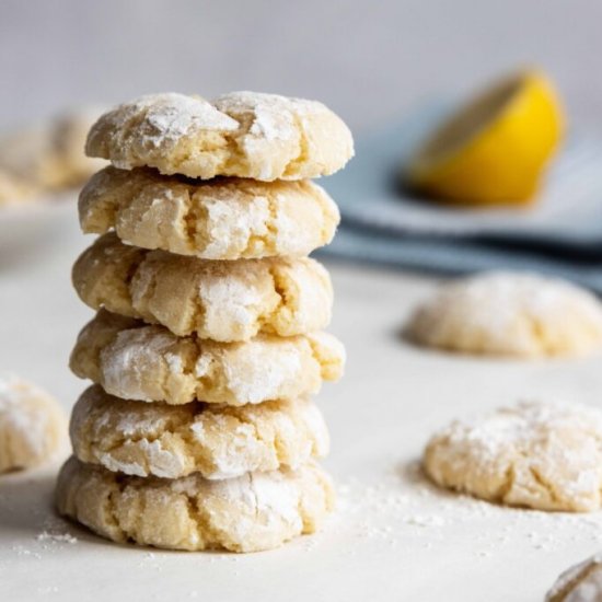 Vegan Lemon Crinkle Cookies