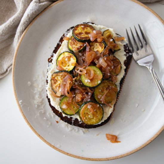 Zucchini Ricotta Toast