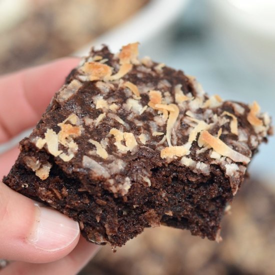 Dark Chocolate Coconut Brownies