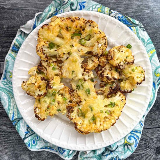 Keto Cheesy Cauliflower Steaks